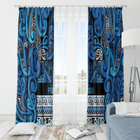 Aotearoa Iwi Ngati Porou Window Curtain Maori Wharenui House Tribal Pattern LT9 - Polynesian Pride