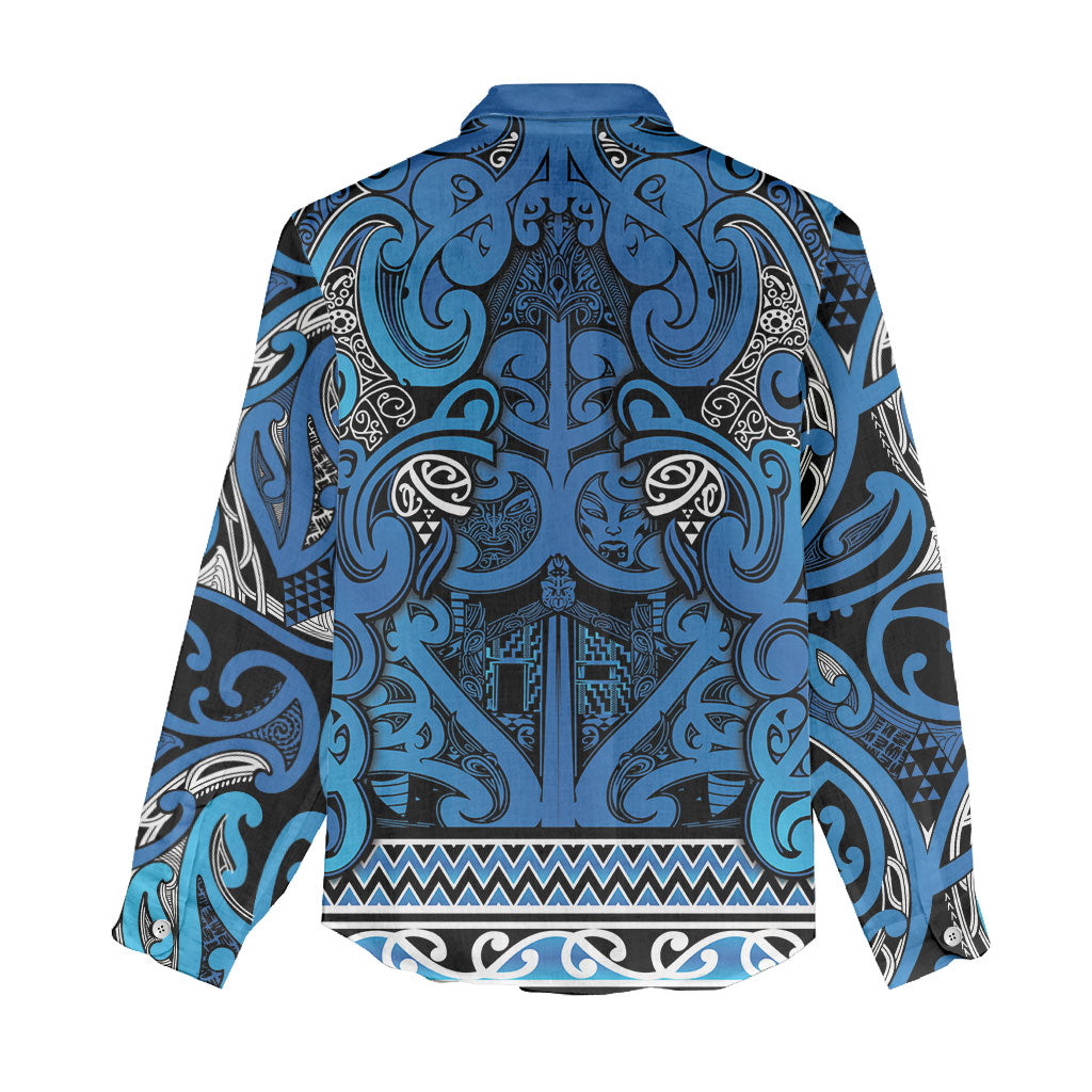 Aotearoa Iwi Ngati Porou Women Casual Shirt Maori Wharenui House Tribal Pattern LT9 - Polynesian Pride