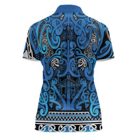 Aotearoa Iwi Ngati Porou Women Polo Shirt Maori Wharenui House Tribal Pattern LT9 - Polynesian Pride