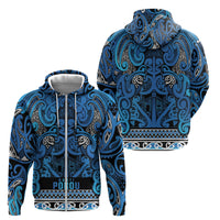 Aotearoa Iwi Ngati Porou Zip Hoodie Maori Wharenui House Tribal Pattern LT9 - Polynesian Pride