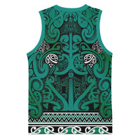 Aotearoa Iwi Ngai Tahu Basketball Jersey Maori Wharenui House Tribal Pattern LT9 - Polynesian Pride