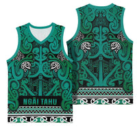 Aotearoa Iwi Ngai Tahu Basketball Jersey Maori Wharenui House Tribal Pattern LT9 - Polynesian Pride