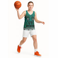 Aotearoa Iwi Ngai Tahu Basketball Jersey Maori Wharenui House Tribal Pattern LT9 - Polynesian Pride