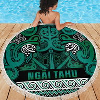 Aotearoa Iwi Ngai Tahu Beach Blanket Maori Wharenui House Tribal Pattern LT9 - Polynesian Pride