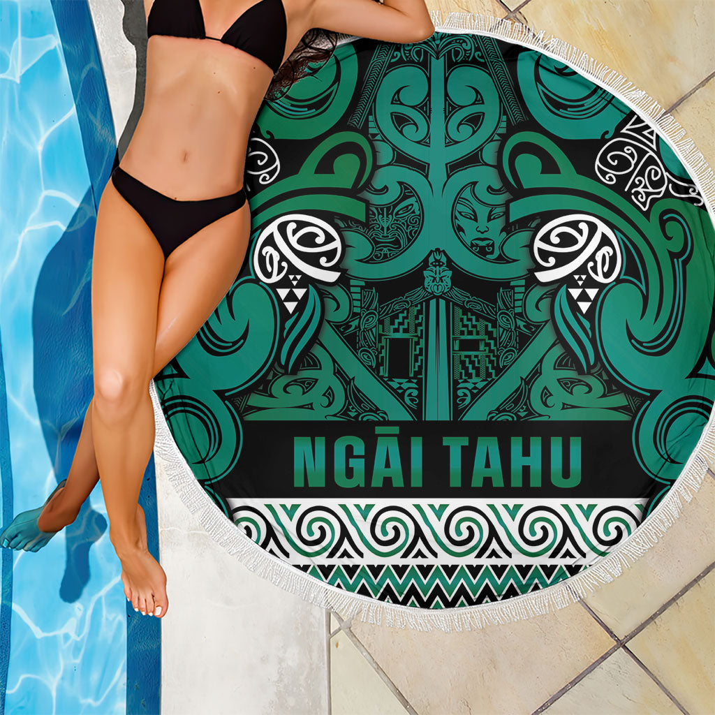 Aotearoa Iwi Ngai Tahu Beach Blanket Maori Wharenui House Tribal Pattern LT9 - Polynesian Pride
