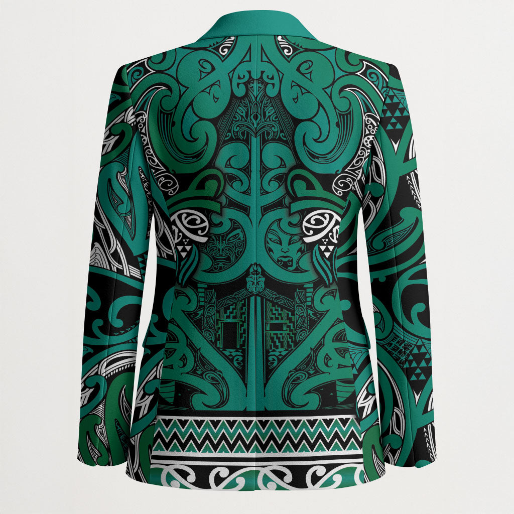 Aotearoa Iwi Ngai Tahu Blazer Maori Wharenui House Tribal Pattern LT9 - Polynesian Pride