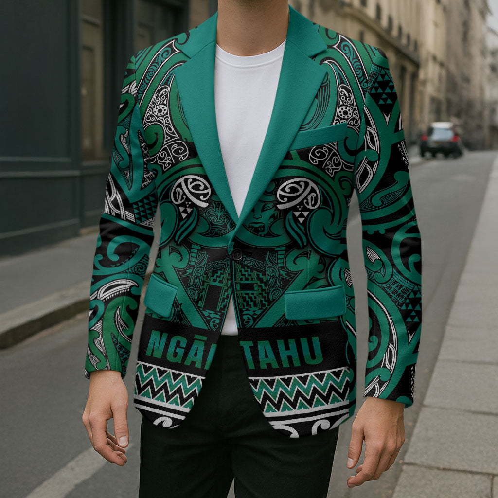 Aotearoa Iwi Ngai Tahu Blazer Maori Wharenui House Tribal Pattern LT9 - Polynesian Pride