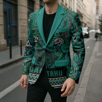 Aotearoa Iwi Ngai Tahu Blazer Maori Wharenui House Tribal Pattern LT9 - Polynesian Pride