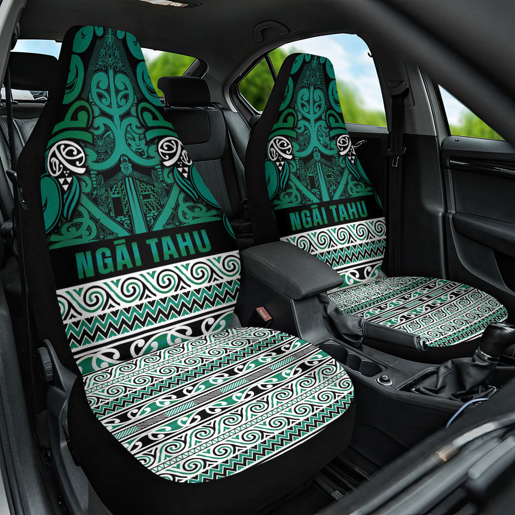 Aotearoa Iwi Ngai Tahu Car Seat Cover Maori Wharenui House Tribal Pattern LT9 One Size Turquoise - Polynesian Pride