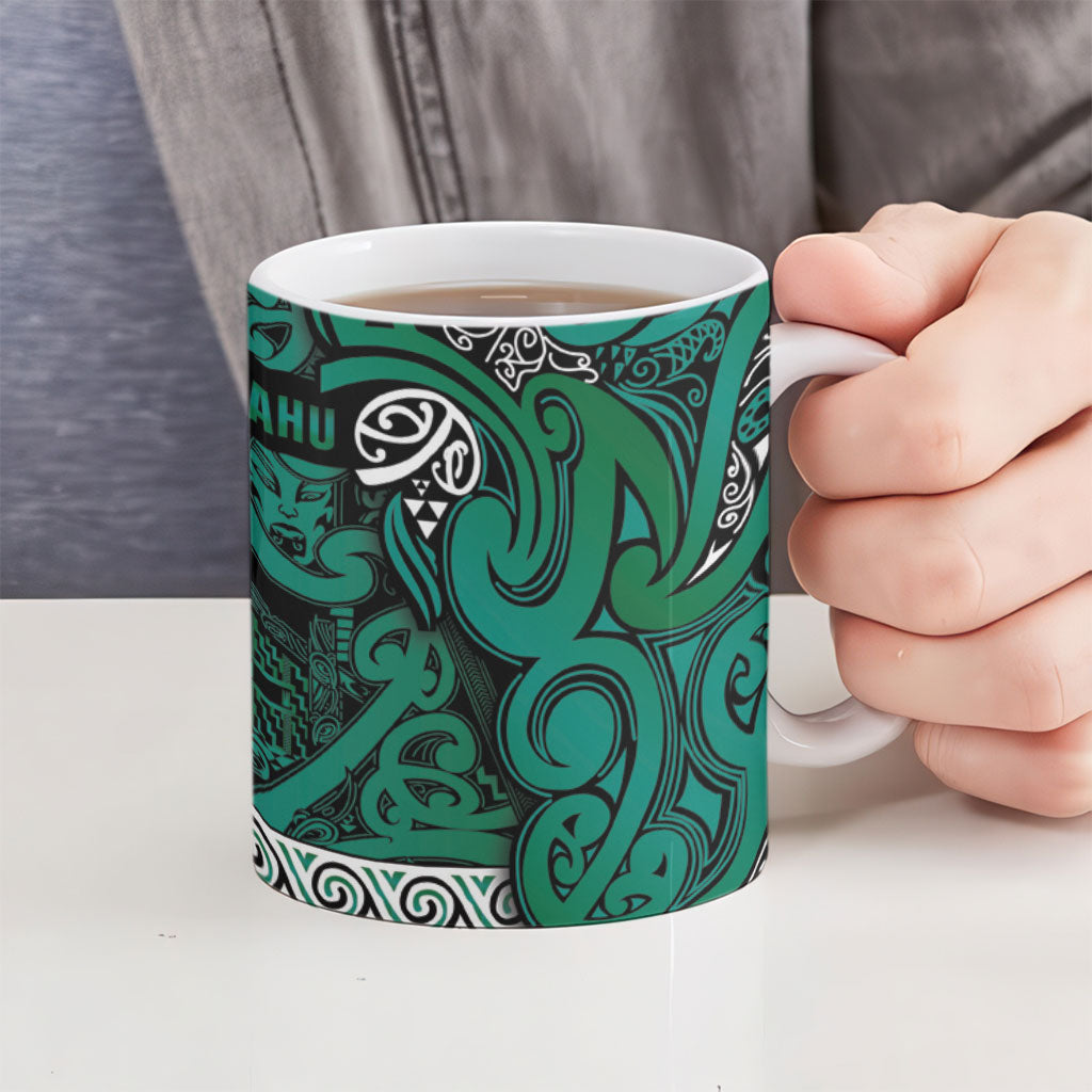 Aotearoa Iwi Ngai Tahu Ceramic Mug Maori Wharenui House Tribal Pattern LT9 - Polynesian Pride