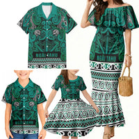 Aotearoa Iwi Ngai Tahu Family Matching Mermaid Dress and Hawaiian Shirt Maori Wharenui House Tribal Pattern LT9 - Polynesian Pride