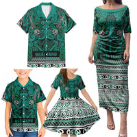 Aotearoa Iwi Ngai Tahu Family Matching Puletasi and Hawaiian Shirt Maori Wharenui House Tribal Pattern LT9 - Polynesian Pride