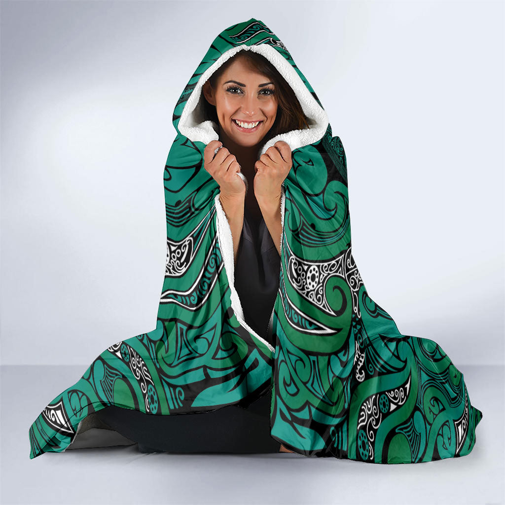 Aotearoa Iwi Ngai Tahu Hooded Blanket Maori Wharenui House Tribal Pattern LT9 - Polynesian Pride