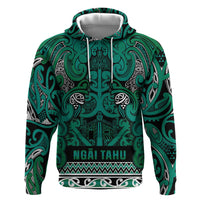 Aotearoa Iwi Ngai Tahu Hoodie Maori Wharenui House Tribal Pattern LT9 Pullover Hoodie Turquoise - Polynesian Pride