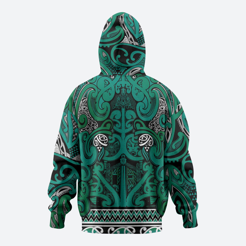 Aotearoa Iwi Ngai Tahu Hoodie Maori Wharenui House Tribal Pattern LT9 - Polynesian Pride