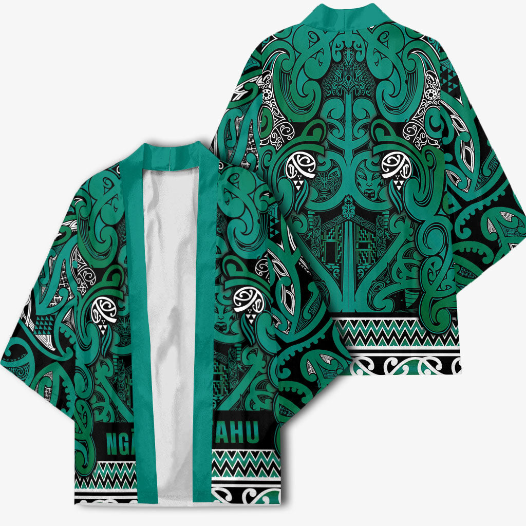 Aotearoa Iwi Ngai Tahu Kimono Maori Wharenui House Tribal Pattern LT9 - Polynesian Pride