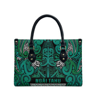Aotearoa Iwi Ngai Tahu Leather Bag Maori Wharenui House Tribal Pattern LT9 - Polynesian Pride