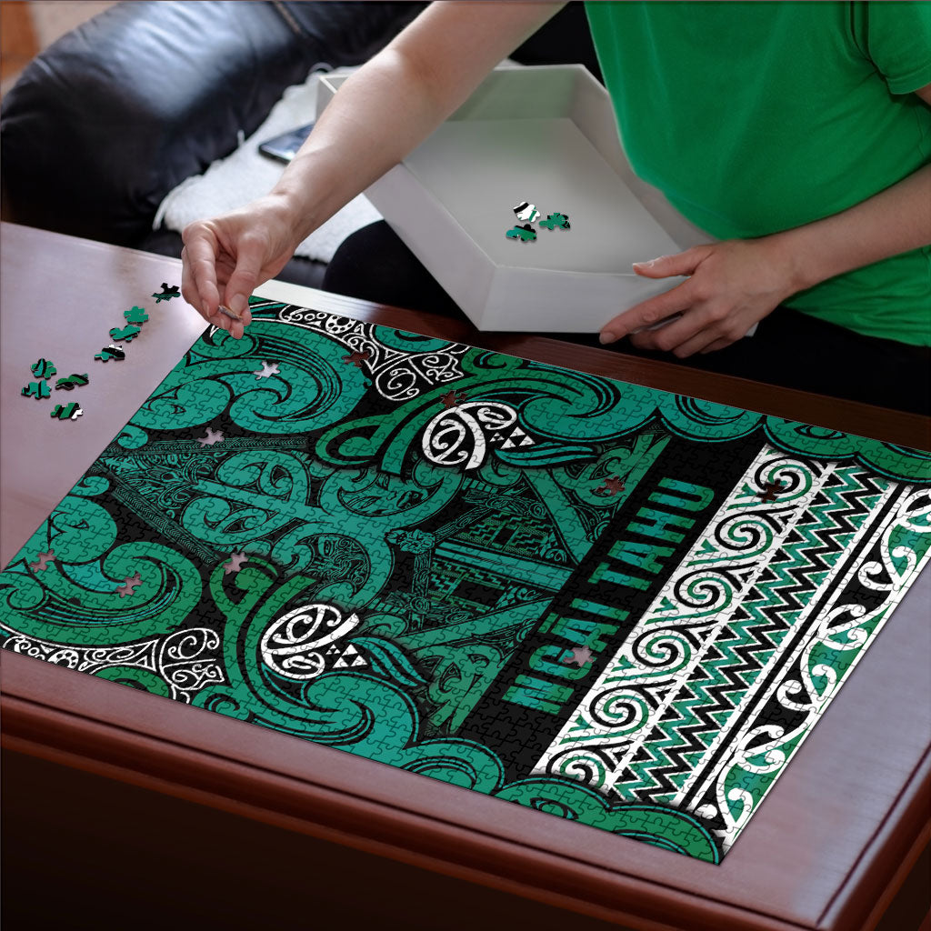 Aotearoa Iwi Ngai Tahu Puzzle Maori Wharenui House Tribal Pattern LT9 - Polynesian Pride