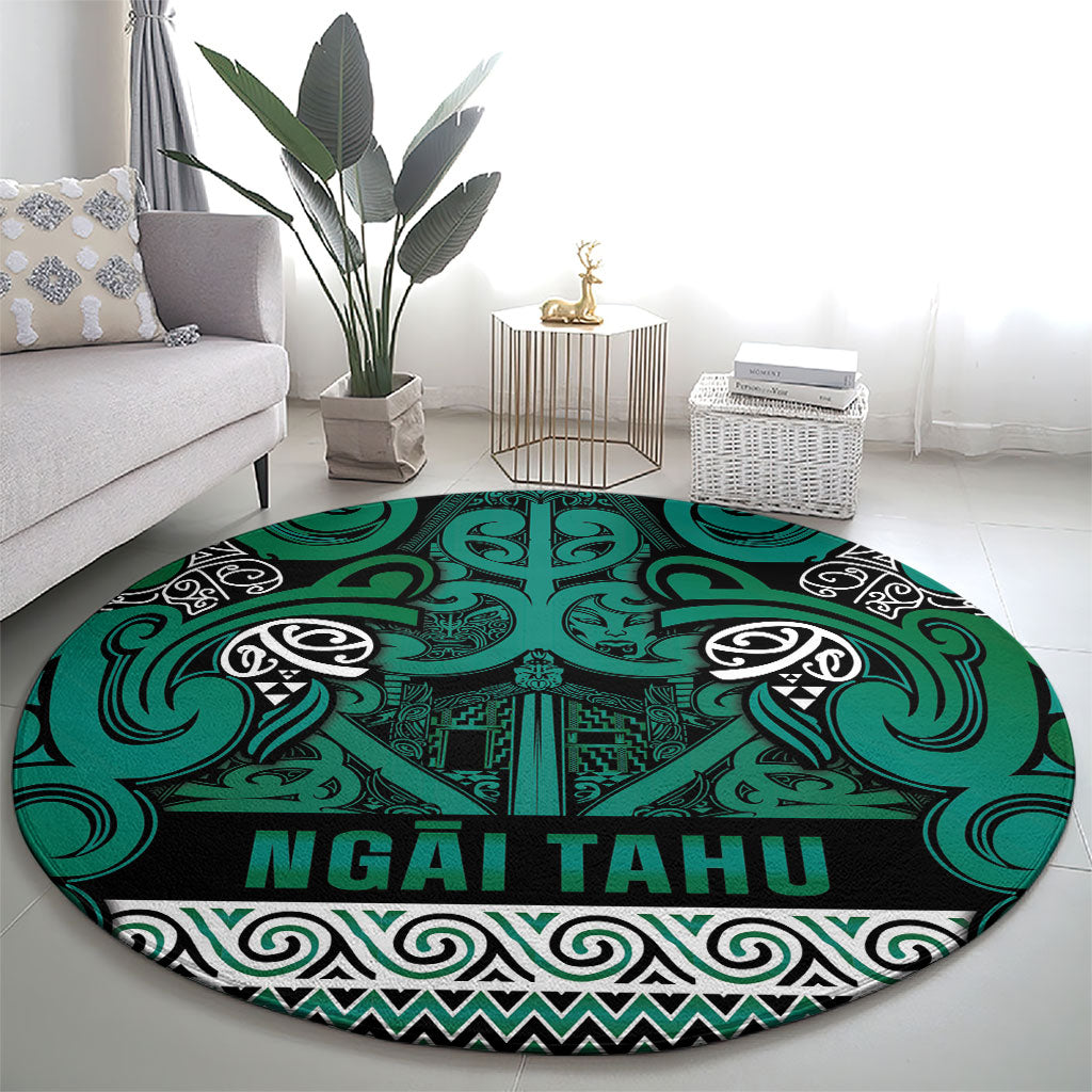 Aotearoa Iwi Ngai Tahu Round Carpet Maori Wharenui House Tribal Pattern LT9 - Polynesian Pride