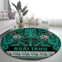 Aotearoa Iwi Ngai Tahu Round Carpet Maori Wharenui House Tribal Pattern LT9 - Polynesian Pride