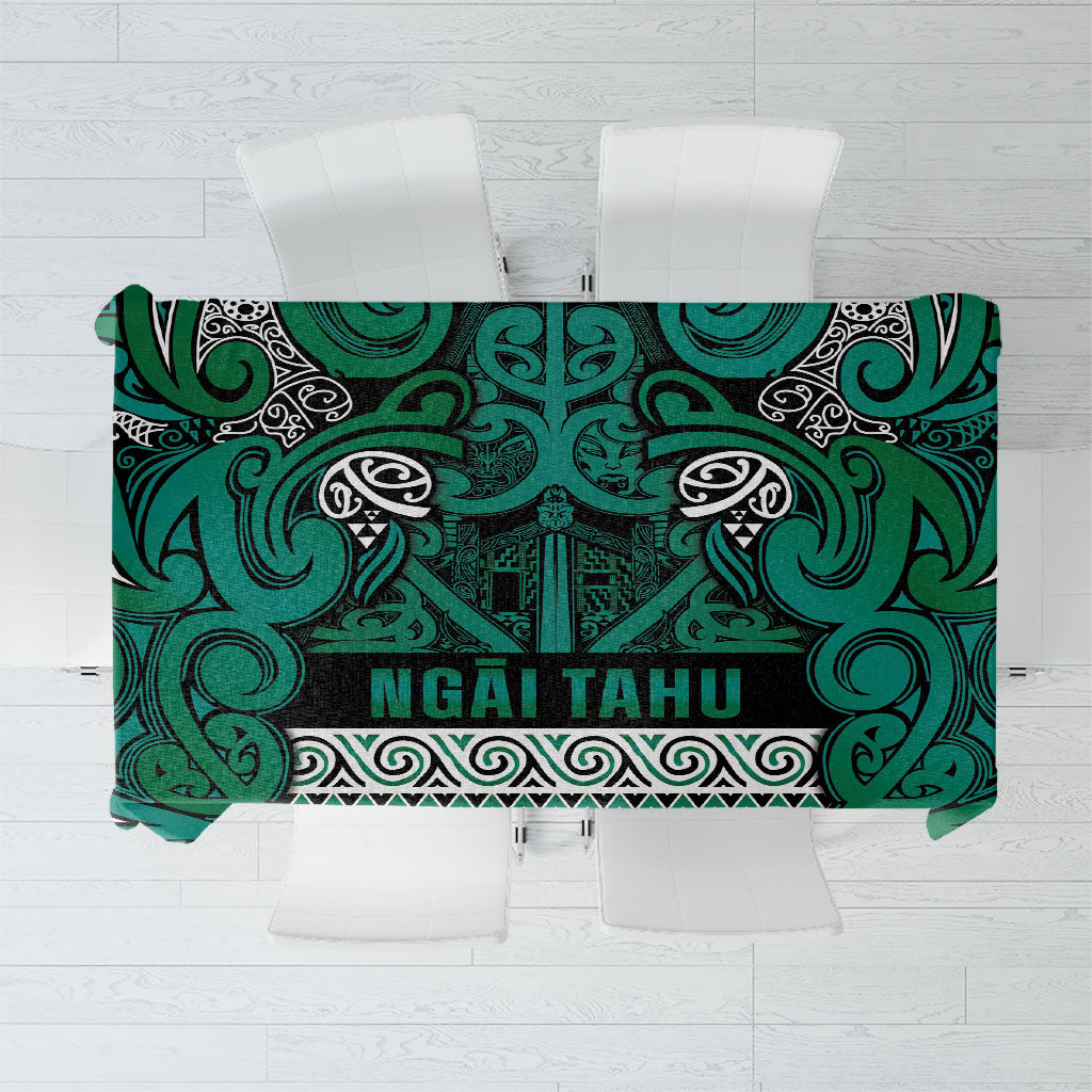 Aotearoa Iwi Ngai Tahu Tablecloth Maori Wharenui House Tribal Pattern LT9 Turquoise - Polynesian Pride