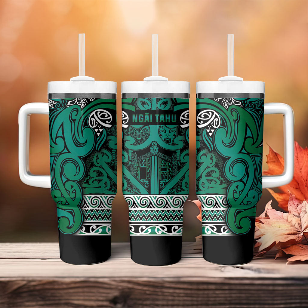 Aotearoa Iwi Ngai Tahu Tumbler With Handle Maori Wharenui House Tribal Pattern LT9 - Polynesian Pride