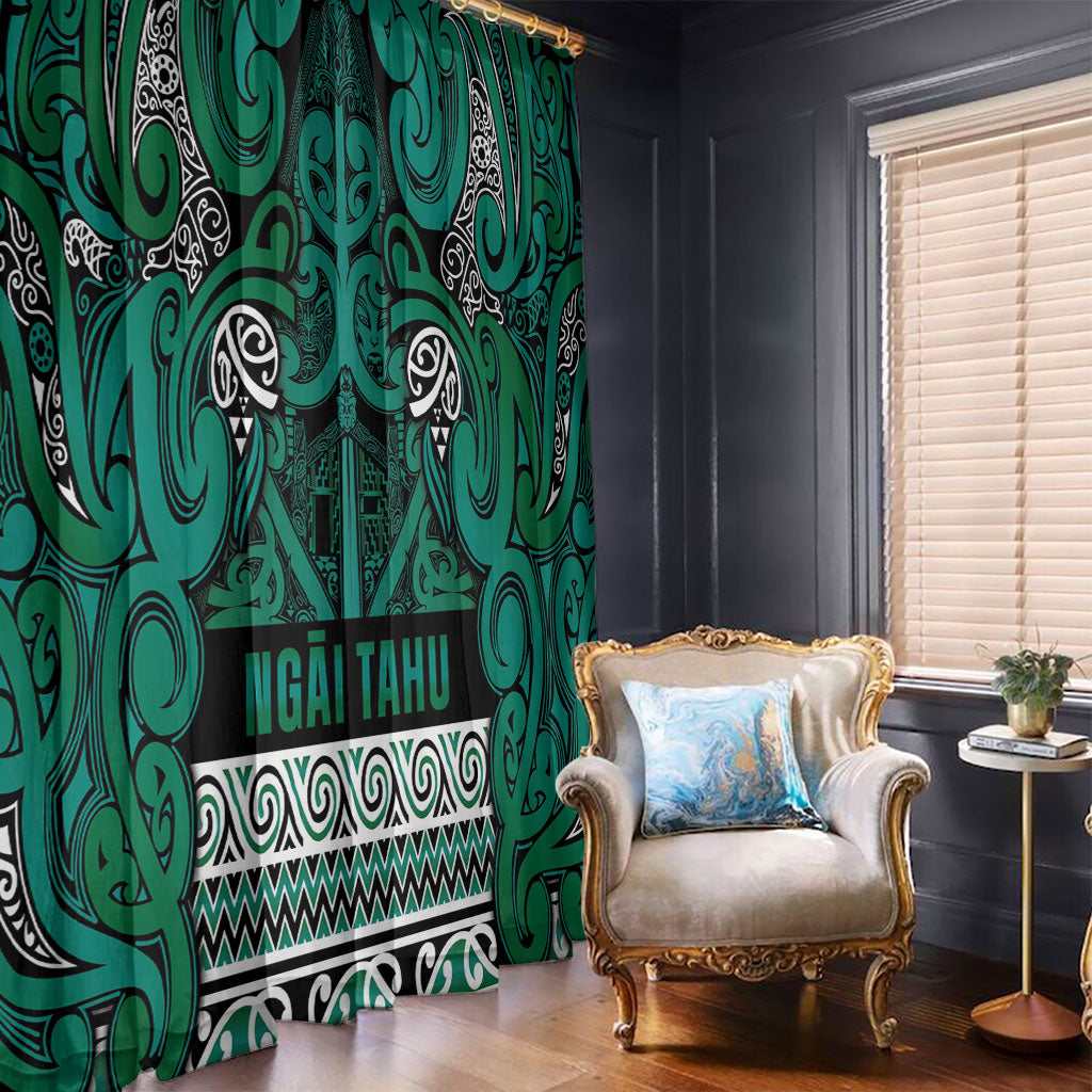 Aotearoa Iwi Ngai Tahu Window Curtain Maori Wharenui House Tribal Pattern LT9 - Polynesian Pride