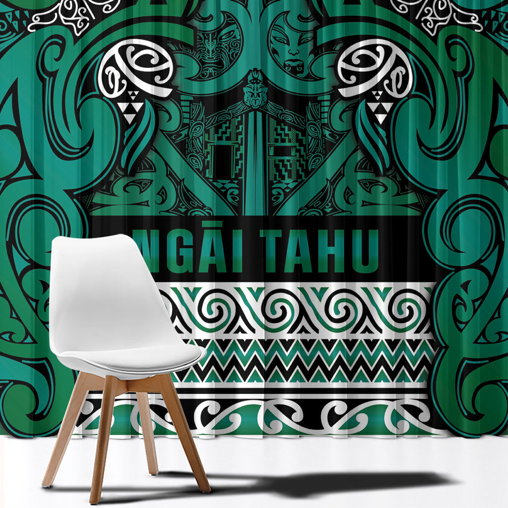 Aotearoa Iwi Ngai Tahu Window Curtain Maori Wharenui House Tribal Pattern LT9 - Polynesian Pride