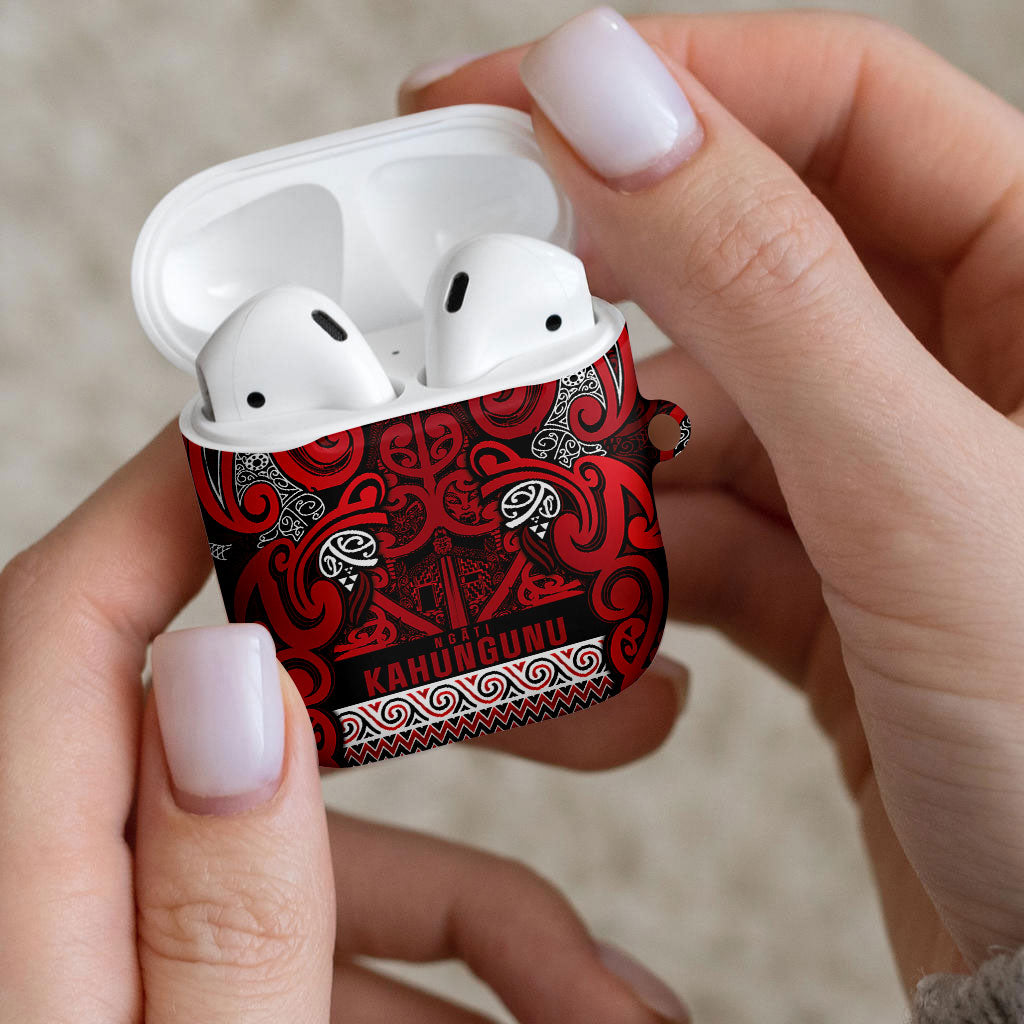 Aotearoa Iwi Ngati Kahungunu AirPods Case Maori Wharenui House Tribal Pattern LT9 - Polynesian Pride