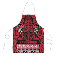 Aotearoa Iwi Ngati Kahungunu Apron Maori Wharenui House Tribal Pattern LT9 Dark red - Polynesian Pride