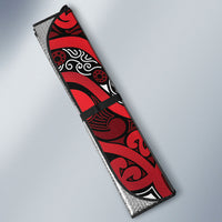 Aotearoa Iwi Ngati Kahungunu Auto Sun Shade Maori Wharenui House Tribal Pattern LT9 - Polynesian Pride