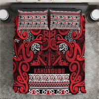 Aotearoa Iwi Ngati Kahungunu Bedding Set Maori Wharenui House Tribal Pattern LT9 Dark red - Polynesian Pride