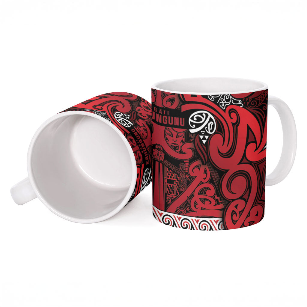 Aotearoa Iwi Ngati Kahungunu Ceramic Mug Maori Wharenui House Tribal Pattern LT9 - Polynesian Pride