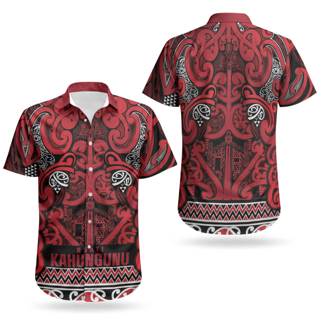 Aotearoa Iwi Ngati Kahungunu Couples Matching Puletasi and Hawaiian Shirt Maori Wharenui House Tribal Pattern LT9 - Polynesian Pride