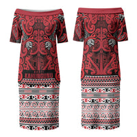 Aotearoa Iwi Ngati Kahungunu Couples Matching Puletasi and Hawaiian Shirt Maori Wharenui House Tribal Pattern LT9 - Polynesian Pride