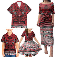 Aotearoa Iwi Ngati Kahungunu Family Matching Puletasi and Hawaiian Shirt Maori Wharenui House Tribal Pattern LT9 - Polynesian Pride