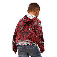 Aotearoa Iwi Ngati Kahungunu Kid Hoodie Maori Wharenui House Tribal Pattern LT9 - Polynesian Pride