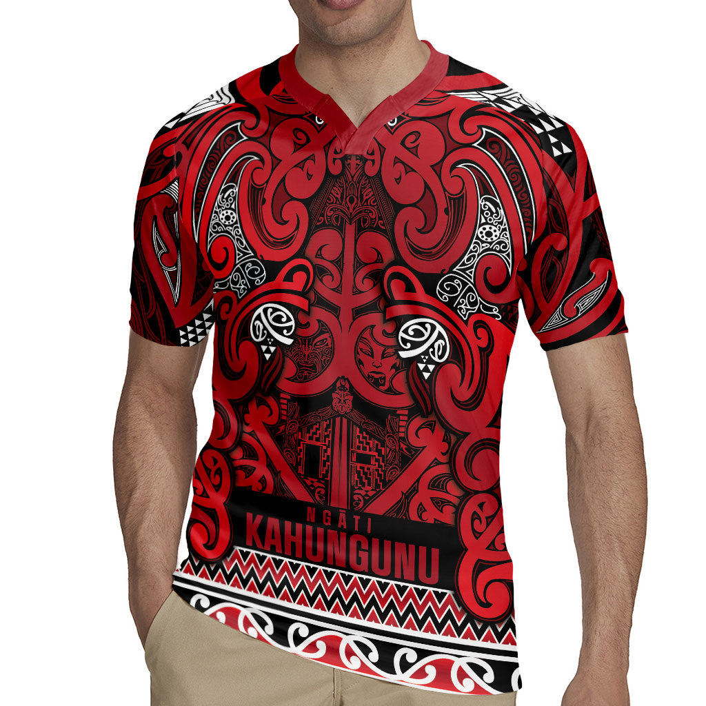 Aotearoa Iwi Ngati Kahungunu Rugby Jersey Maori Wharenui House Tribal Pattern LT9 - Polynesian Pride