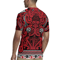 Aotearoa Iwi Ngati Kahungunu Rugby Jersey Maori Wharenui House Tribal Pattern LT9 - Polynesian Pride