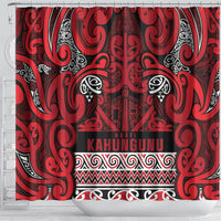 Aotearoa Iwi Ngati Kahungunu Shower Curtain Maori Wharenui House Tribal Pattern LT9 - Polynesian Pride