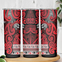 Aotearoa Iwi Ngati Kahungunu Skinny Tumbler Maori Wharenui House Tribal Pattern LT9 - Polynesian Pride