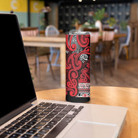 Aotearoa Iwi Ngati Kahungunu Skinny Tumbler Maori Wharenui House Tribal Pattern LT9 - Polynesian Pride