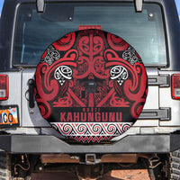 Aotearoa Iwi Ngati Kahungunu Spare Tire Cover Maori Wharenui House Tribal Pattern LT9 Dark red - Polynesian Pride