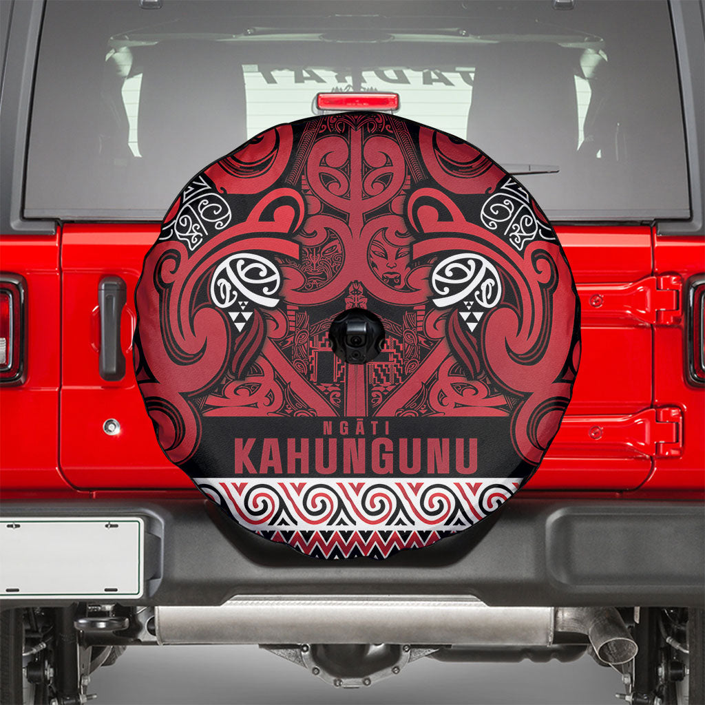 Aotearoa Iwi Ngati Kahungunu Spare Tire Cover Maori Wharenui House Tribal Pattern LT9 - Polynesian Pride