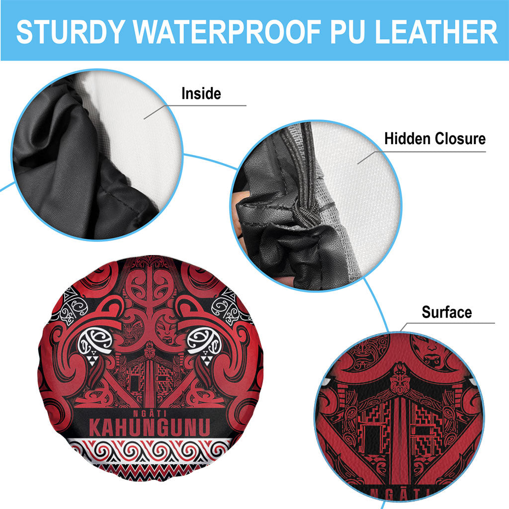 Aotearoa Iwi Ngati Kahungunu Spare Tire Cover Maori Wharenui House Tribal Pattern LT9 - Polynesian Pride