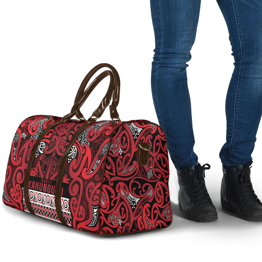 Aotearoa Iwi Ngati Kahungunu Travel Bag Maori Wharenui House Tribal Pattern LT9 - Polynesian Pride