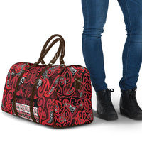 Aotearoa Iwi Ngati Kahungunu Travel Bag Maori Wharenui House Tribal Pattern LT9 - Polynesian Pride