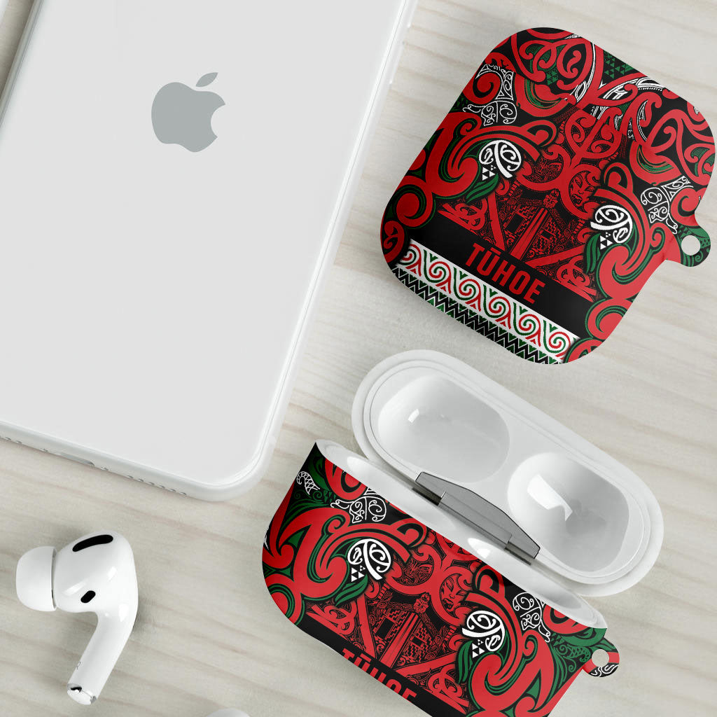 Aotearoa Iwi Tuhoe AirPods Case Maori Wharenui House Tribal Pattern LT9 - Polynesian Pride