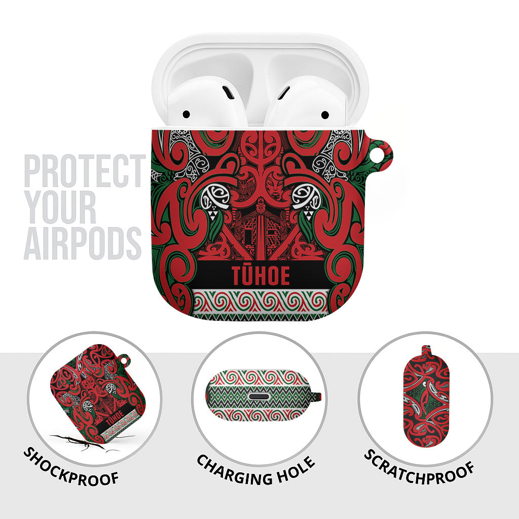 Aotearoa Iwi Tuhoe AirPods Case Maori Wharenui House Tribal Pattern LT9 - Polynesian Pride