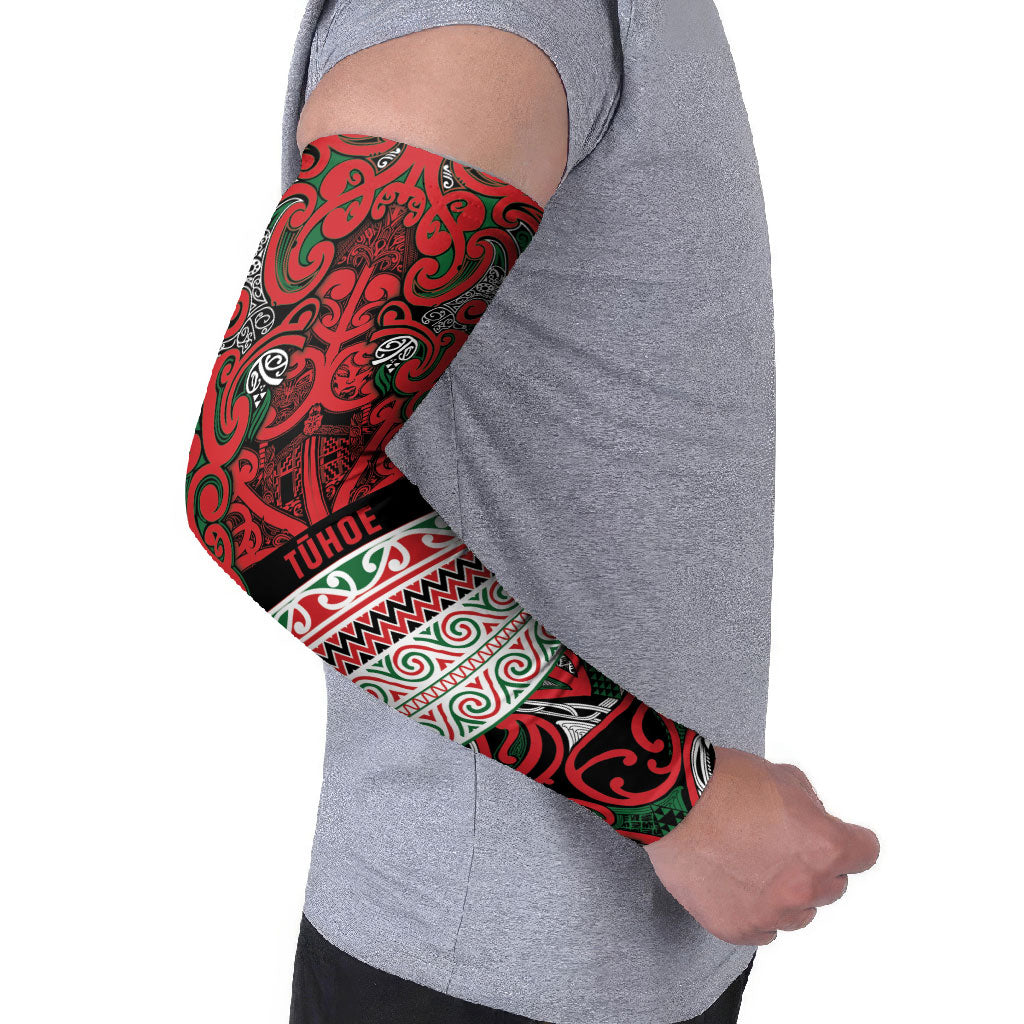 Aotearoa Iwi Tuhoe Arm Sleeves Maori Wharenui House Tribal Pattern LT9 - Polynesian Pride